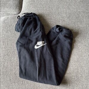 Nike Black Sweatpants with Elastic Cuffs and Drawstring